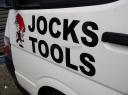 Jock's Tools - Multi Colour Vinyl Cut Logo & Lettering On Van Door