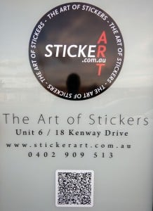 Entrance Door Signage for The Art of Stickers