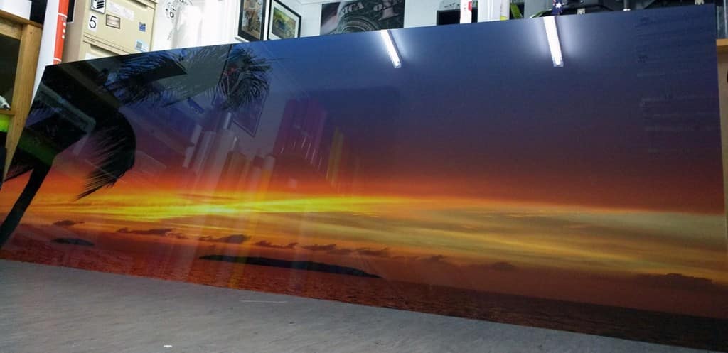 3mm-acrylic-print-sunset-beach-scene-2400mm-x-800mm