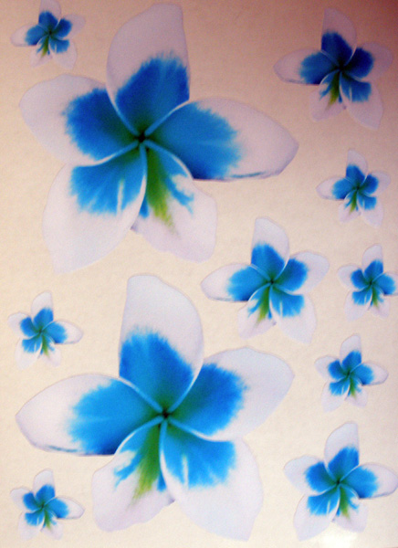 Blue Frangipani Stickers