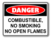 Danger Combustible No Smoking No Open Flames [ID:1906-10600]