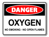 Danger Oxygen No Smoking No Open Flames [ID:1906-10618]