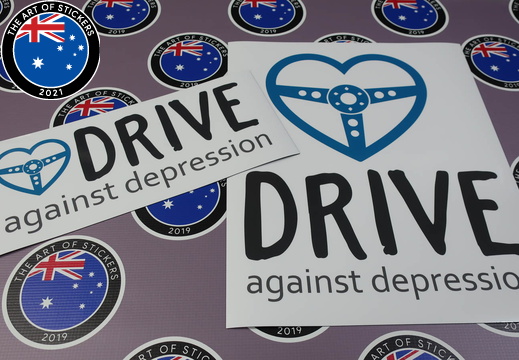 Custom Printed Drive Against Depression Business Vehicle Signage Magnets